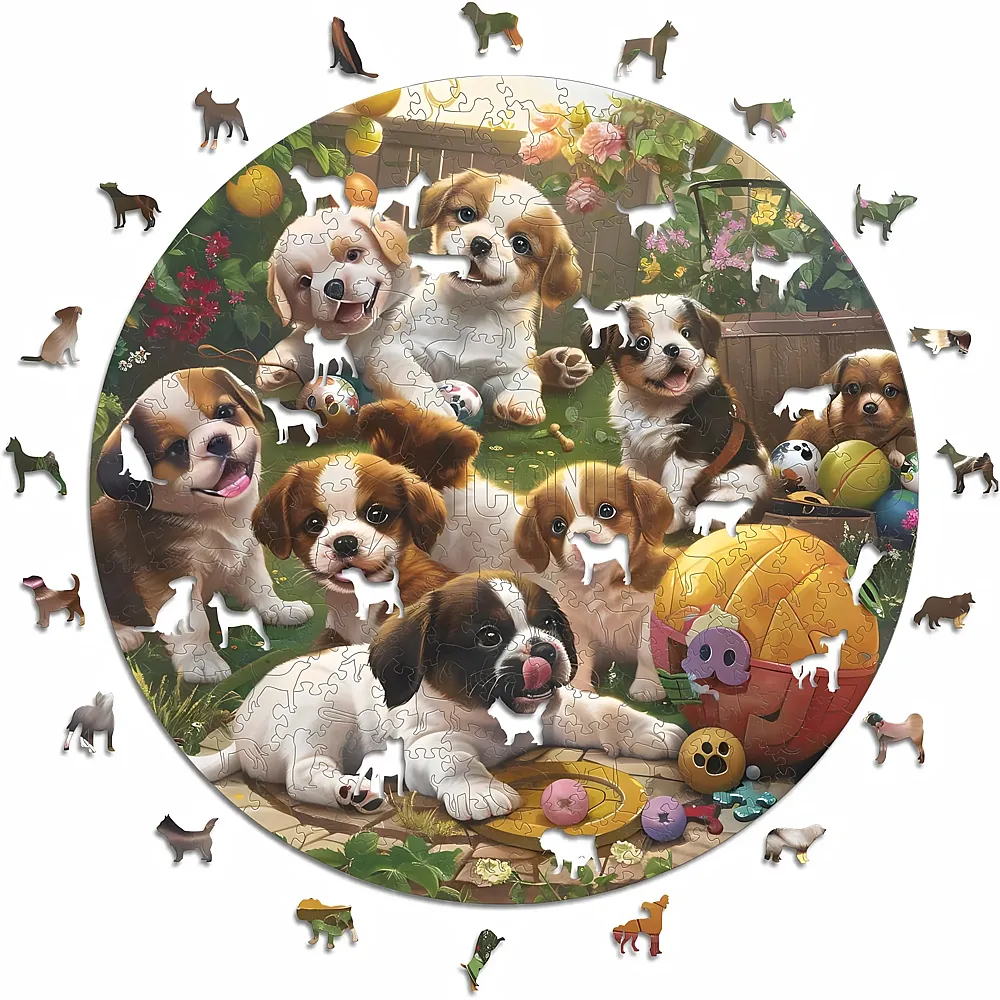 Iconic Puzzle Hunde im Garten 200Teile