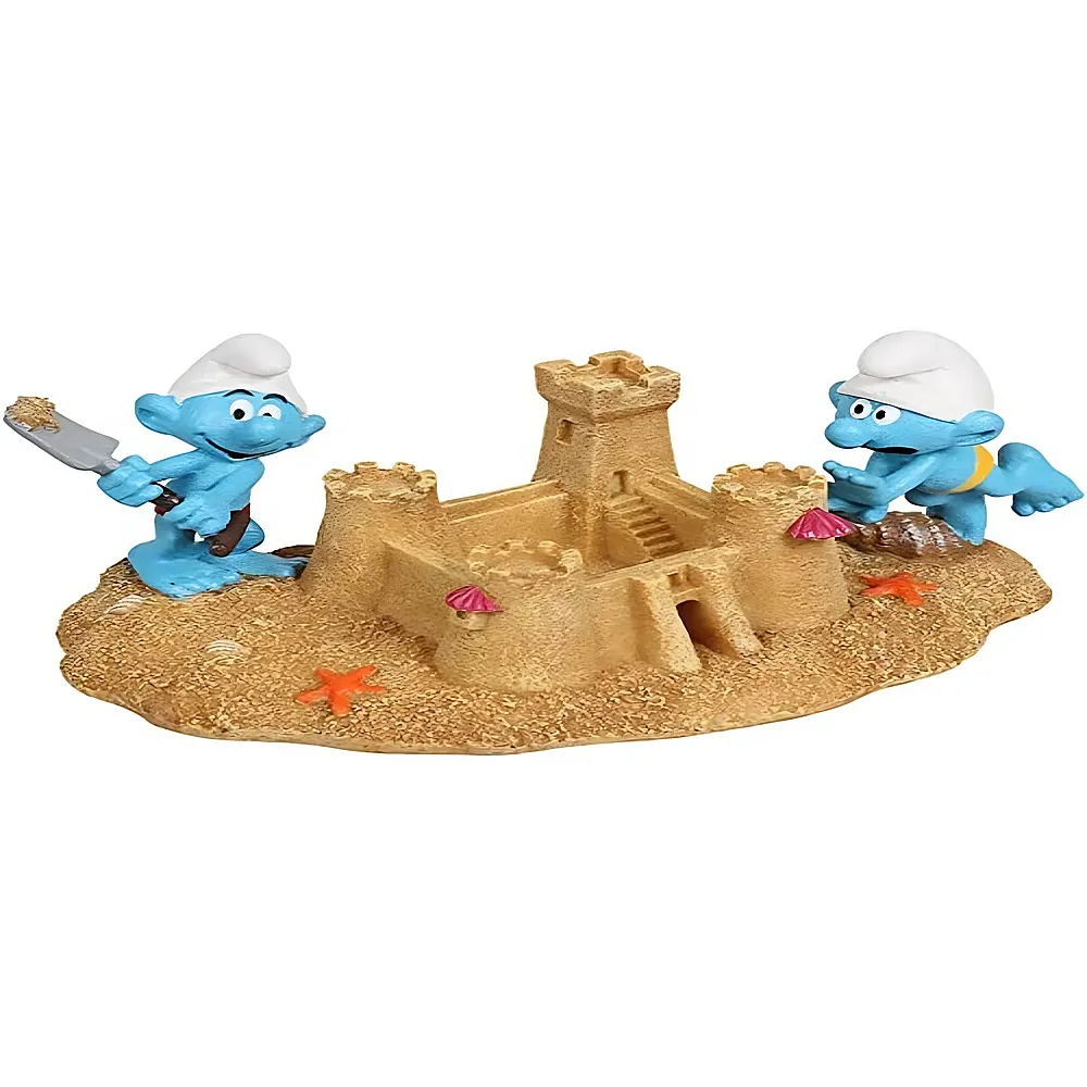 Aqua Della Smurfs building a sandcastle Die Schl�mpfe