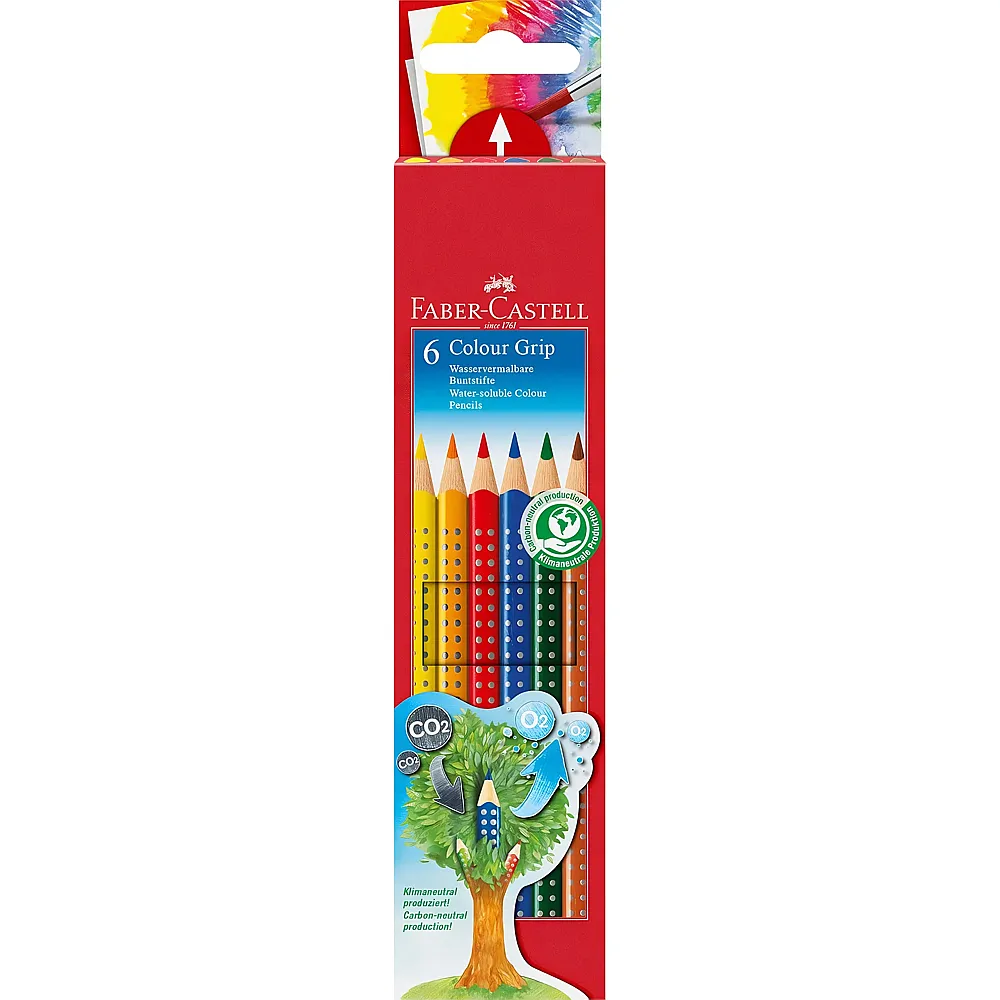 meinspielzeug - Faber-Castell Colour Grip Farbstifte 6Teile | Farbe & Kreide