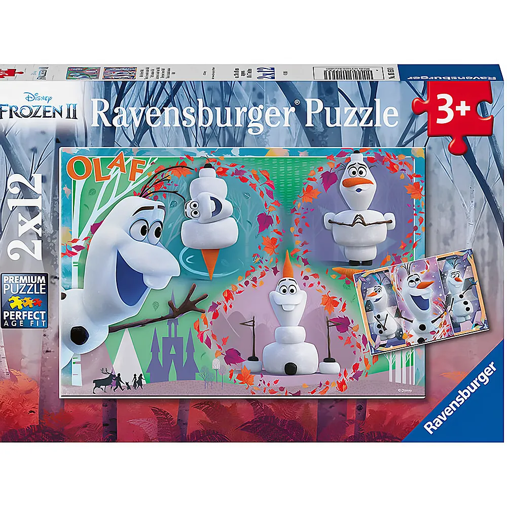 Ravensburger Puzzle Disney Frozen Alle lieben Olaf 2x12