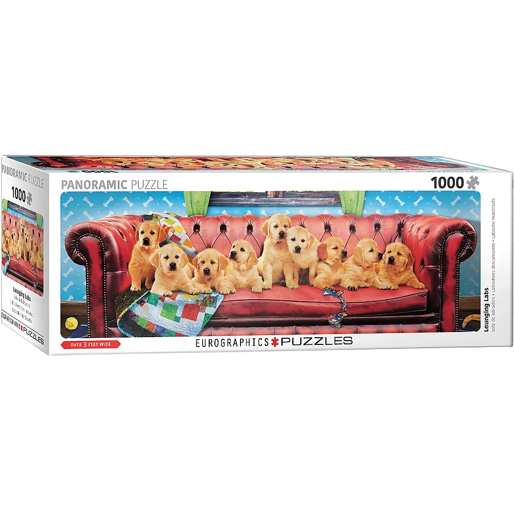 Eurographics Puzzle Panorama Labrador Hundesofa 1000Teile