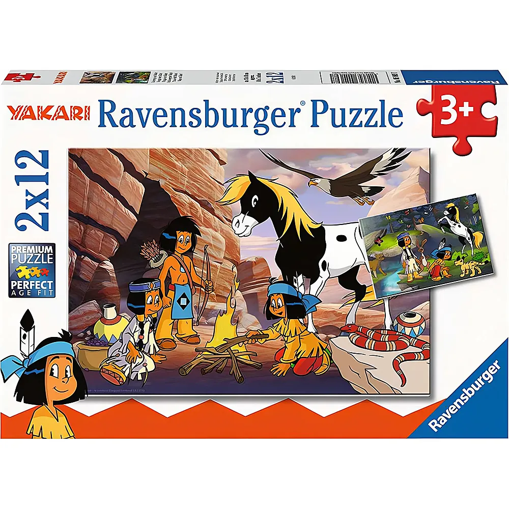 Ravensburger Puzzle Unterwegs mit Yakari 2x12