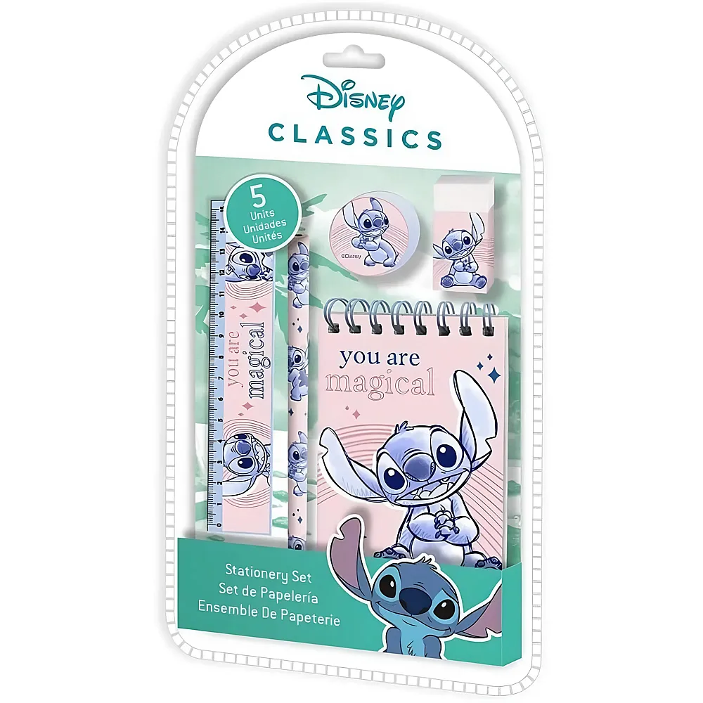 Kids Licensing Lilo & Stitch Schreibset - 5 Teile - Schule & Kindergarten