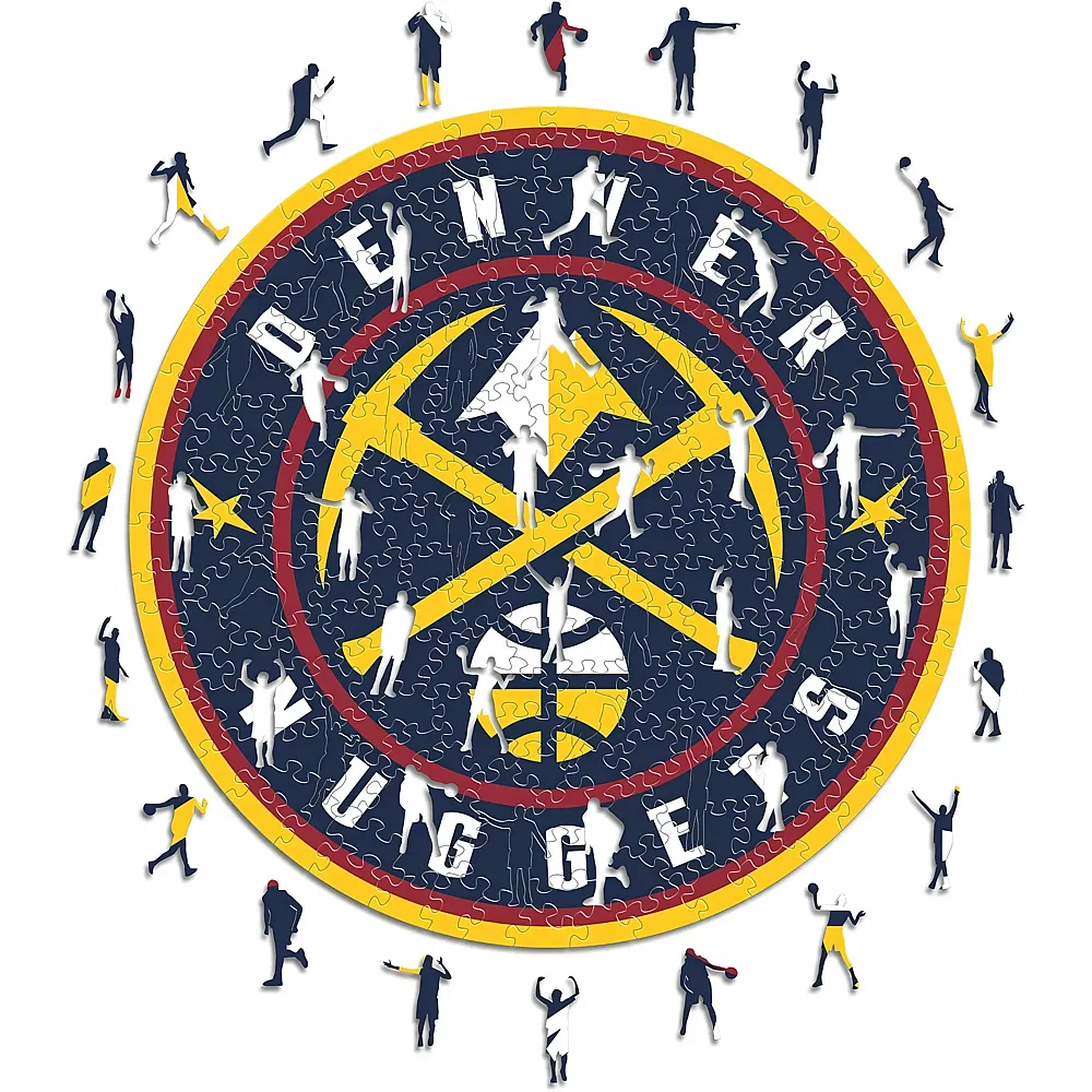 meinspielzeug - Iconic Puzzle NBA Denver Nuggets Logo 270Teile | Holzpuzzle