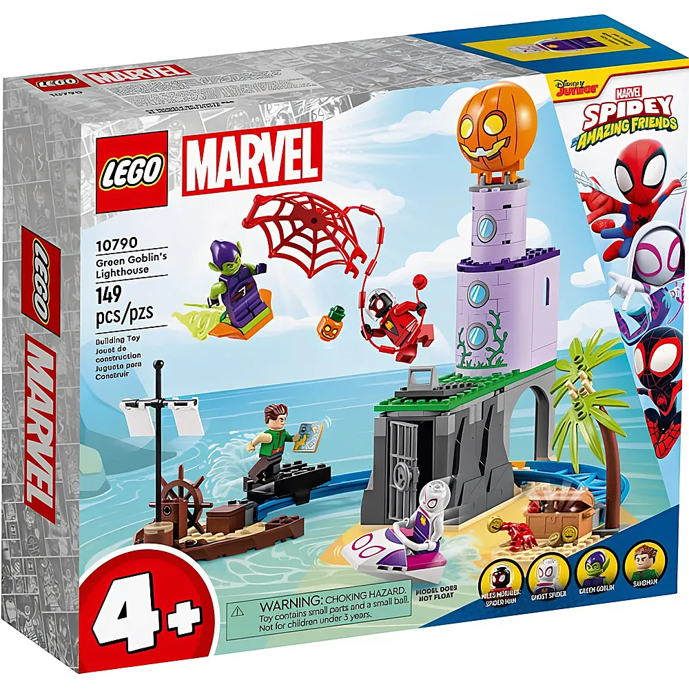 LEGO Marvel Super Heroes Spiderman Spideys Team an Green Goblins Leuchtturm 10790