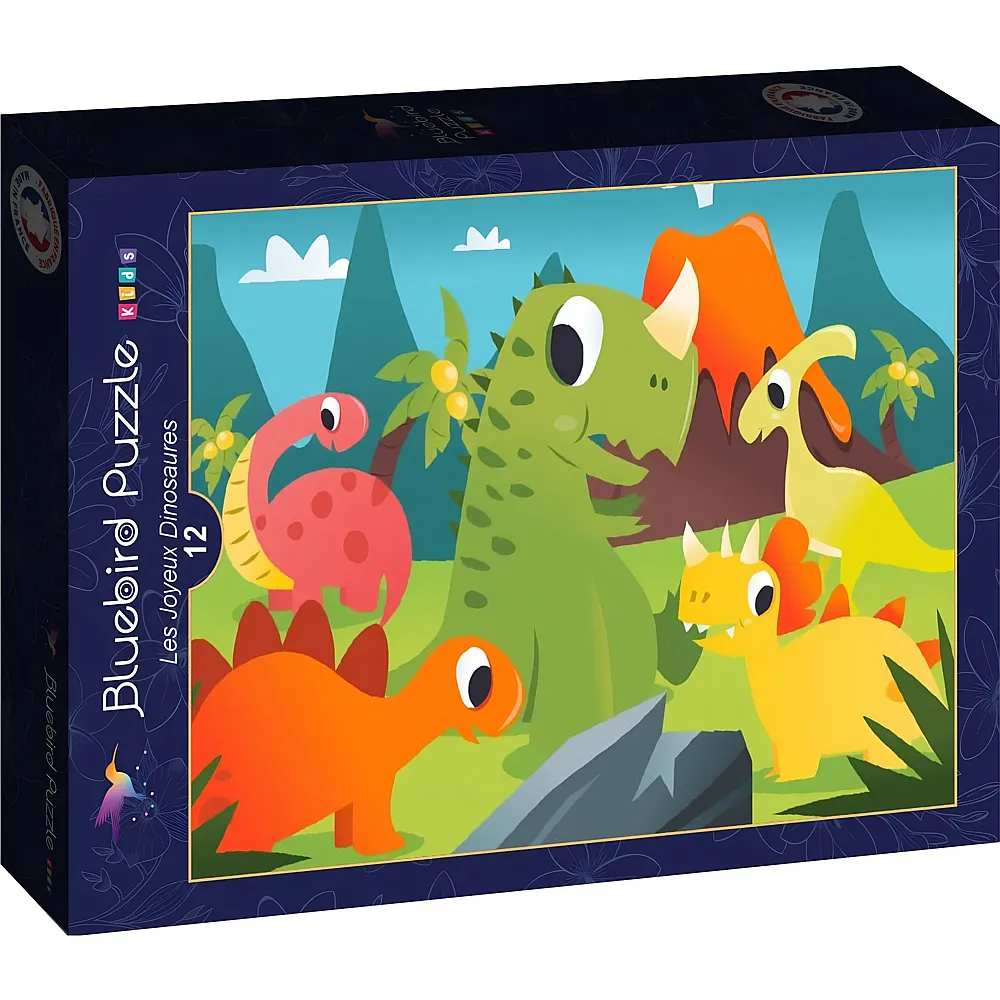 Bluebird Puzzle Die gl�cklichen Dinosaurier - 12 Teile