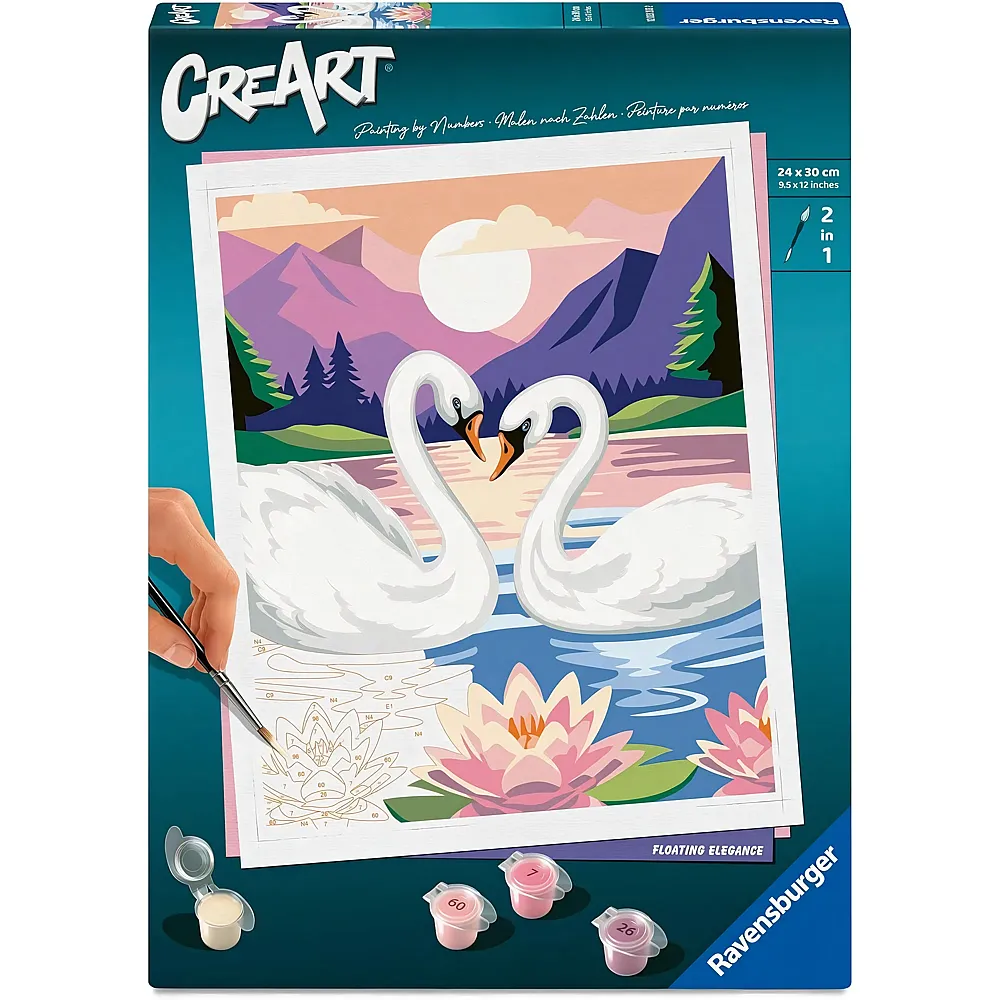 Ravensburger CreArt Malen nach Zahlen - Eleganz der Schw�ne