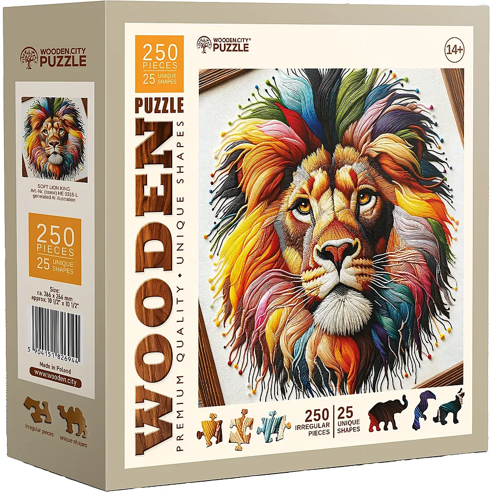 Wooden City Puzzle Lion King 250Teile