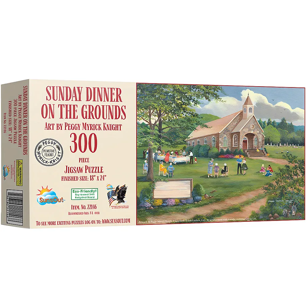 SunsOut Puzzle Peggy Myrick Knight Sunday Dinner on the Grounds - 300 Teile