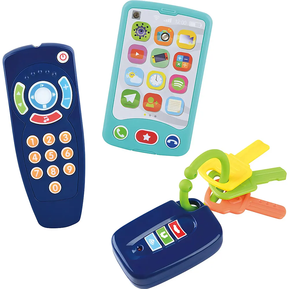 Play Baby Toys Schl�ssel, Fernbedienung und Telefon, 3-tlg.
