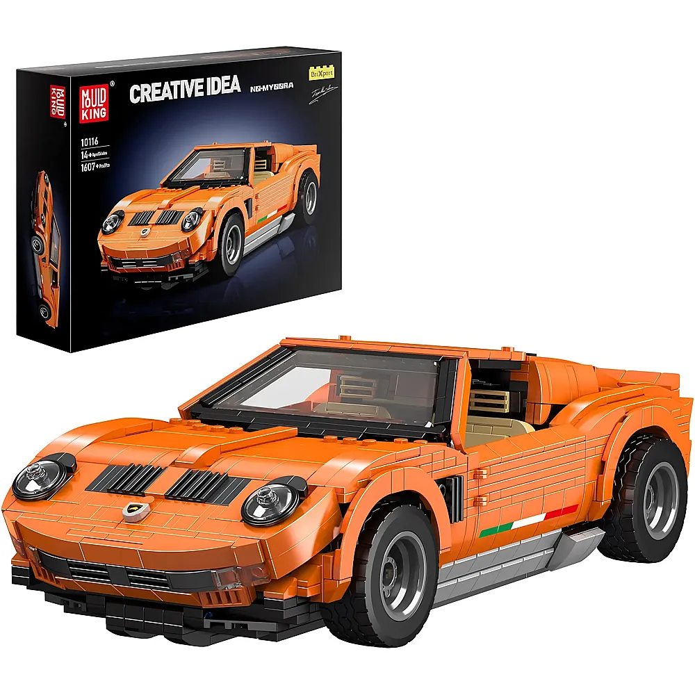 Mould King Creative Idea Supersportwagen statische Version Orange 10116 - Klemmbausteine Fahrzeuge