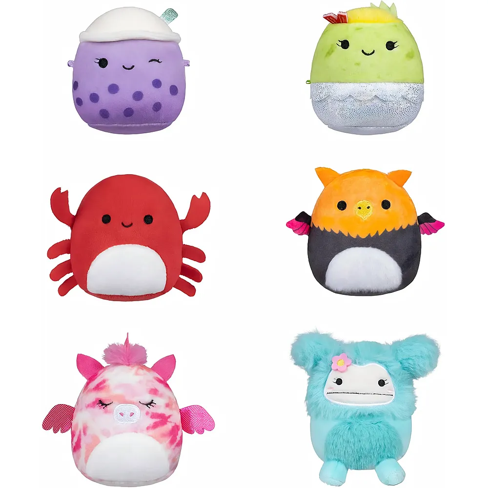 Squishmallows Micromallows 6er Pack Myrnam Henley, Carlos, Anjara, Joelle, Poplina 6,5cm