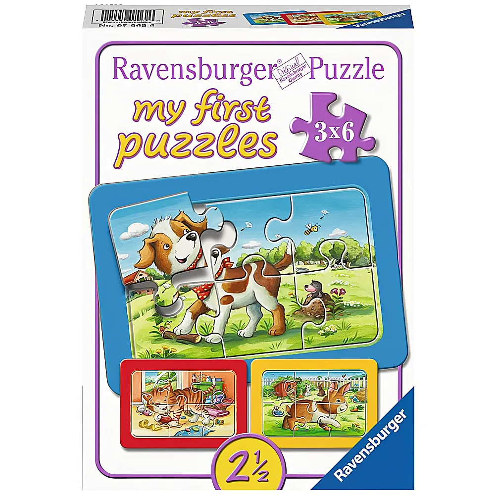 Ravensburger Puzzle Meine Tierfreunde 3x6