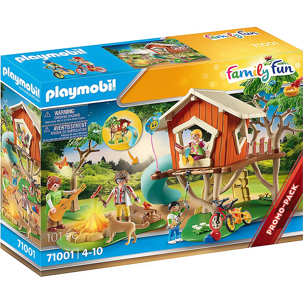 PLAYMOBIL FamilyFun Abenteuer-Baumhaus mit Rutsche 71001