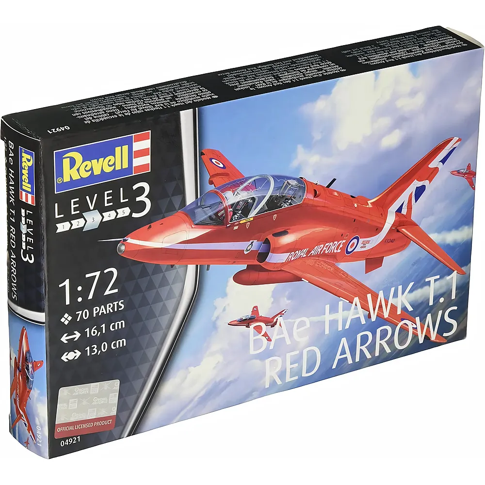 Revell Level 3 Modellbau BAe Hawk T.1 Red Arrows | Modellbausatz Flugzeuge