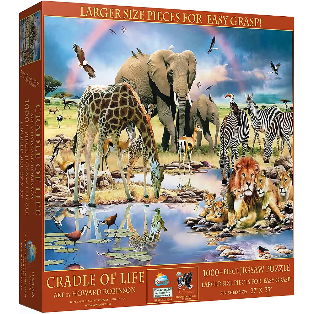 SunsOut Puzzle Howard Robinson Cradle of Life 1000Teile