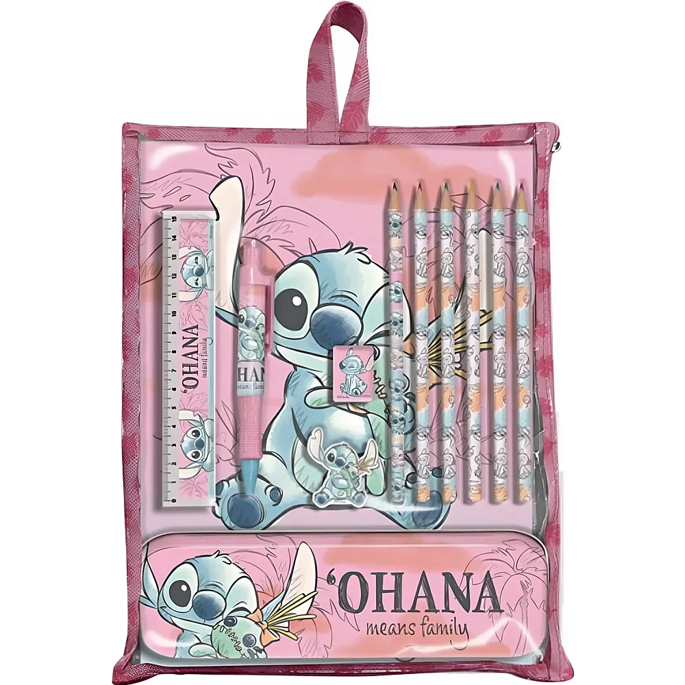 meinspielzeug - Kids Licensing Lilo & Stitch Stitch Schreibset in Tasche mit Zubeh�r | Schule & Kindergarten
