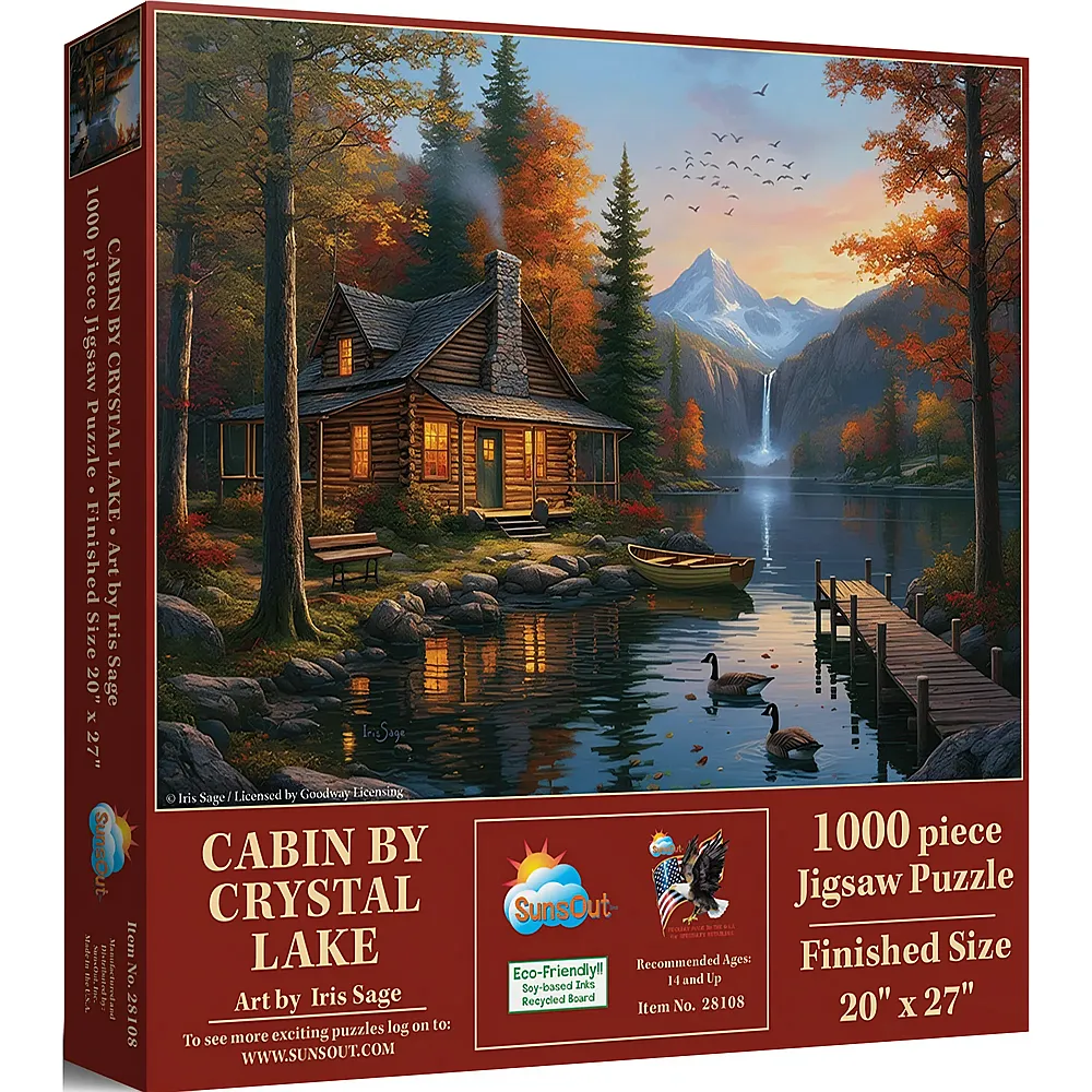 SunsOut Puzzle Iris Sage H�tte am Crystal Lake - 1000 Teile