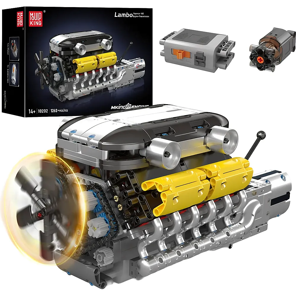Mould King Engines Lambo Supercar V12 Motor 10202 | Klemmbausteine Fahrzeuge