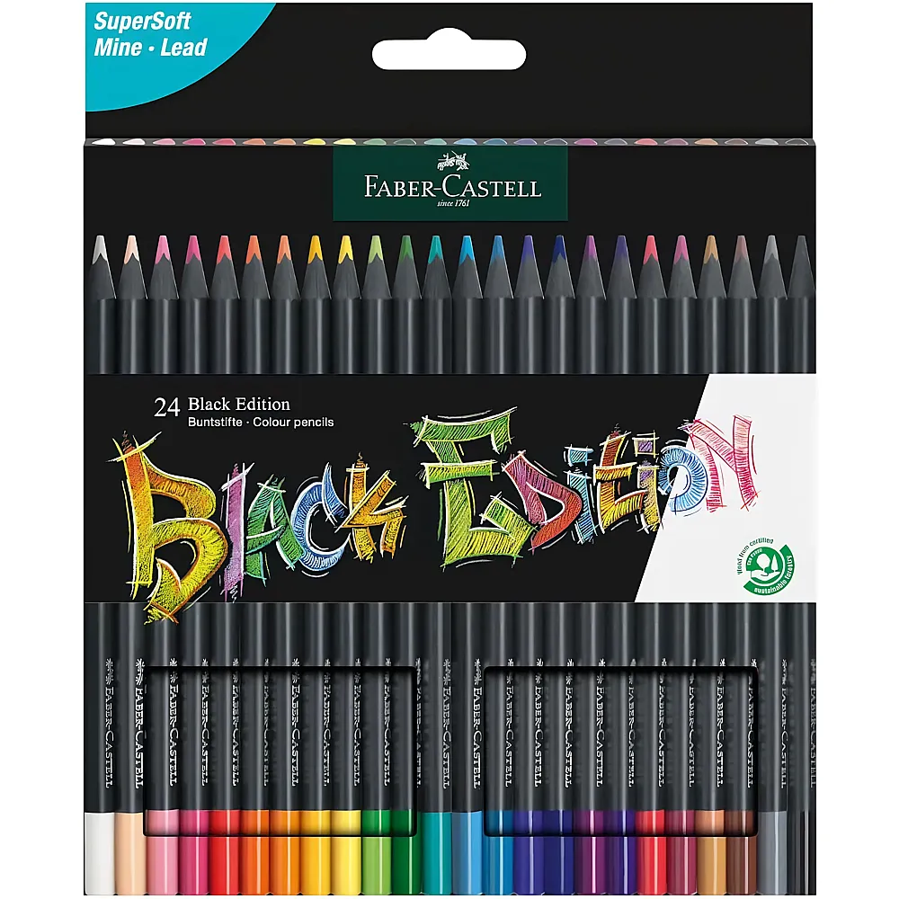 Faber-Castell Farbstifte Black Edition 24Teile