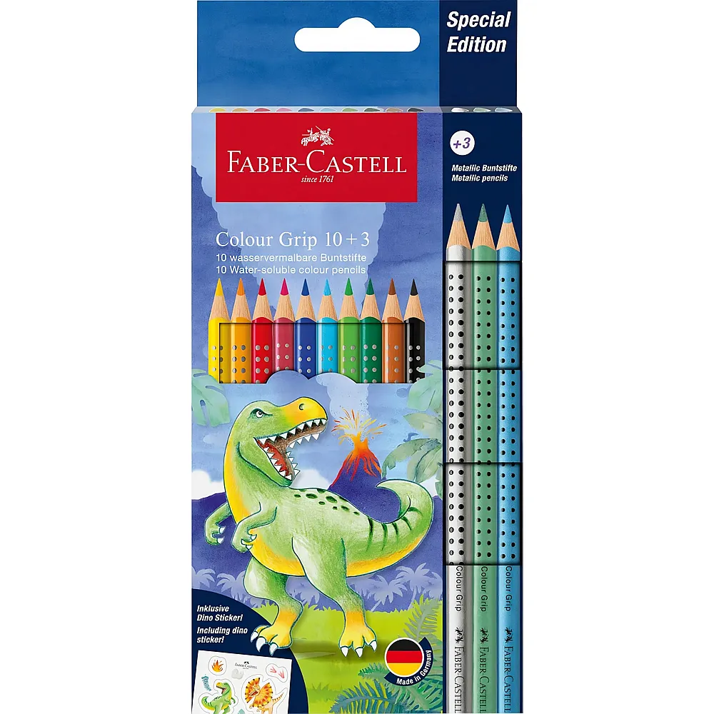 Faber-Castell Farbstift Colour Grip Dino 13Teile
