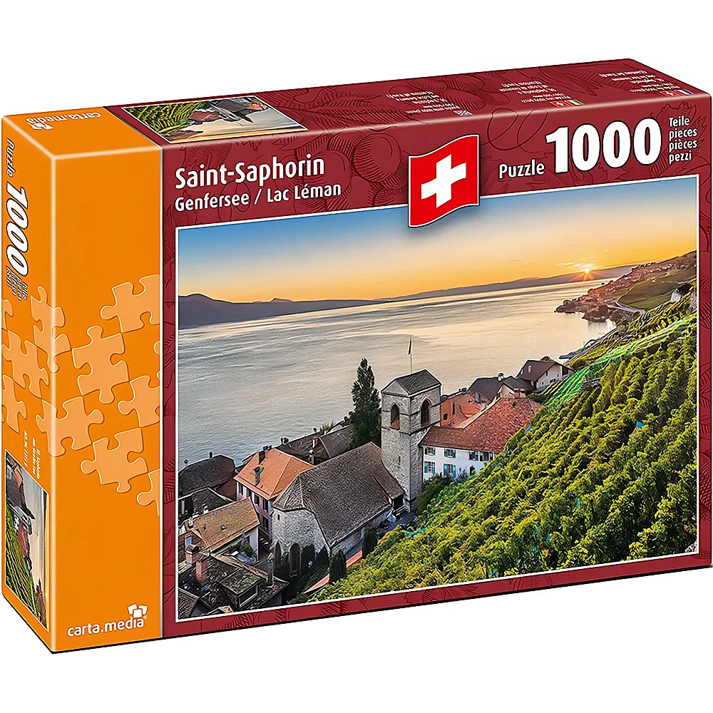 carta media Puzzle St.Saphorin am Genfersee | Puzzle 1000 Teile