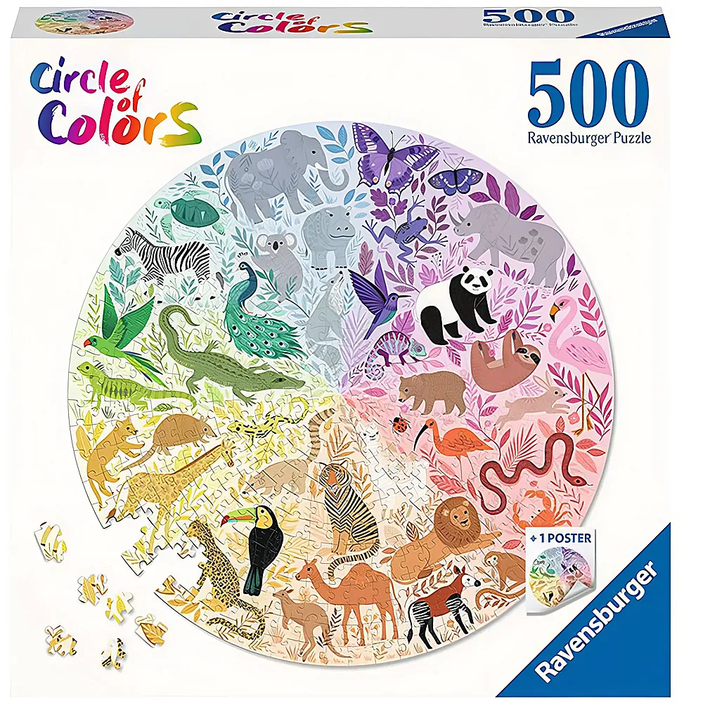 Ravensburger Puzzle Circle of Colors Animals 500Teile