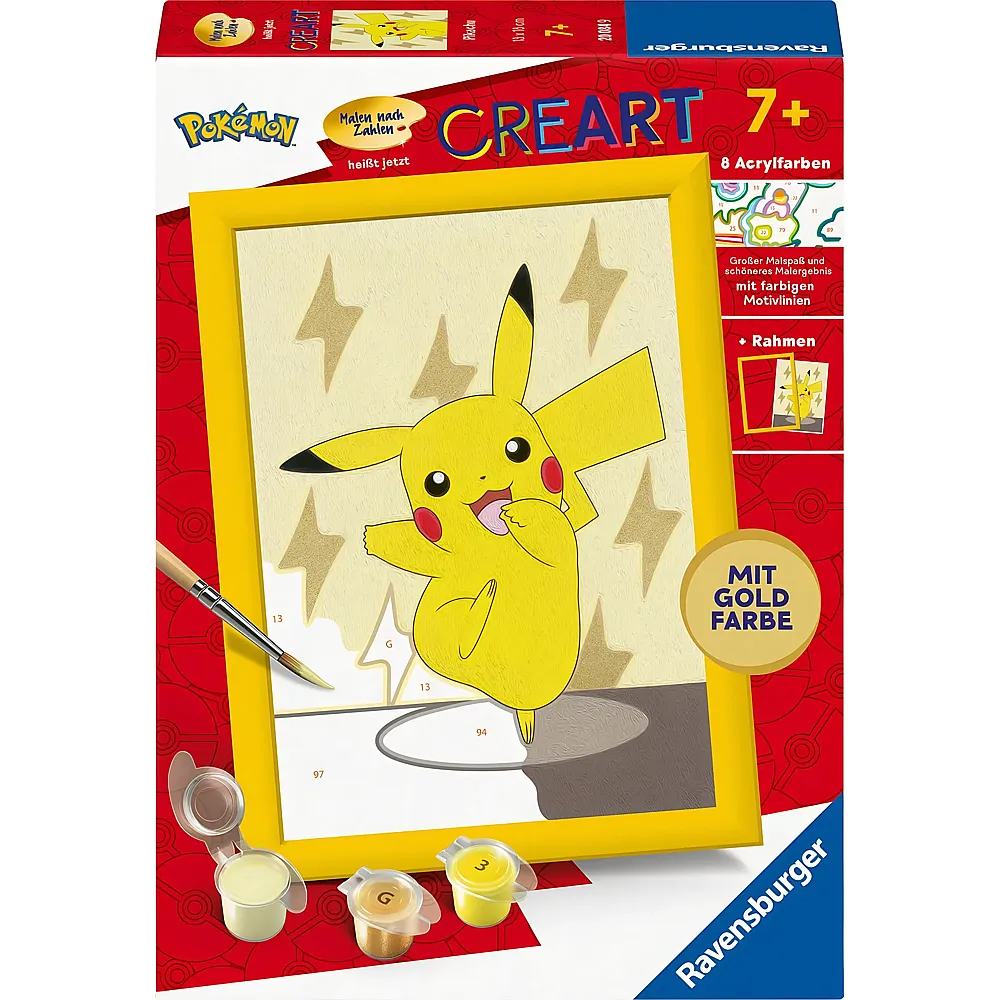 Ravensburger CreArt Pok�mon Malen nach Zahlen Pikachu