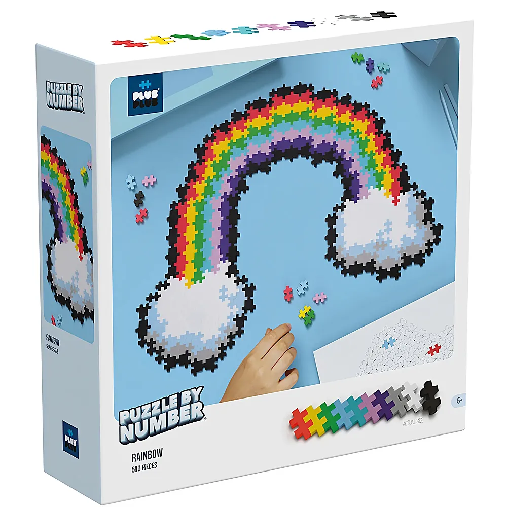 Plus-Plus Basic Bausteine Puzzle Regenbogen 500Teile