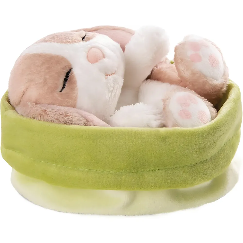Nici Sleeping Pets Hase schlafend im K�rbchen Cappuccino 12cm