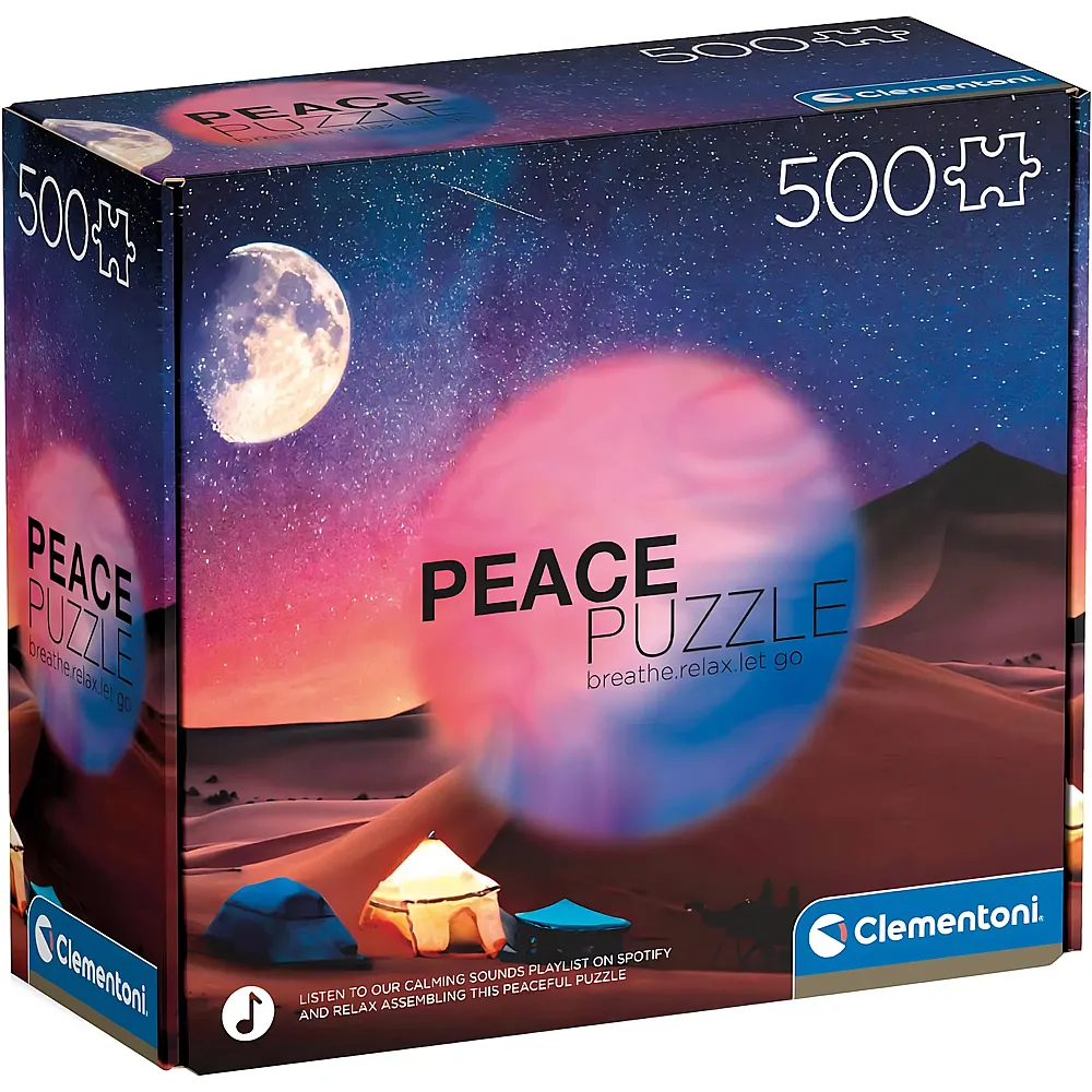 Clementoni Puzzle Peace Sternennachtstraum mit Spotify Musik - 500 Teile