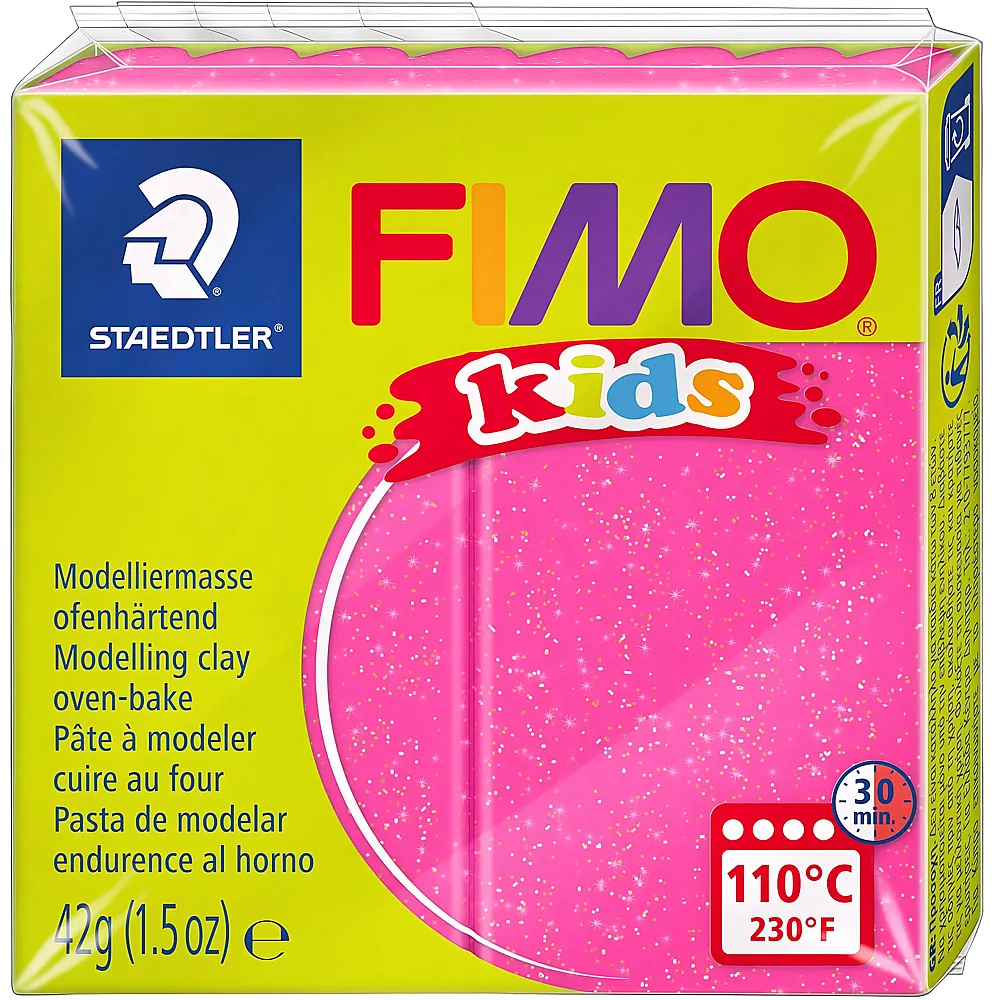 Fimo kids Modelliermasse Glitter-Pink 42g