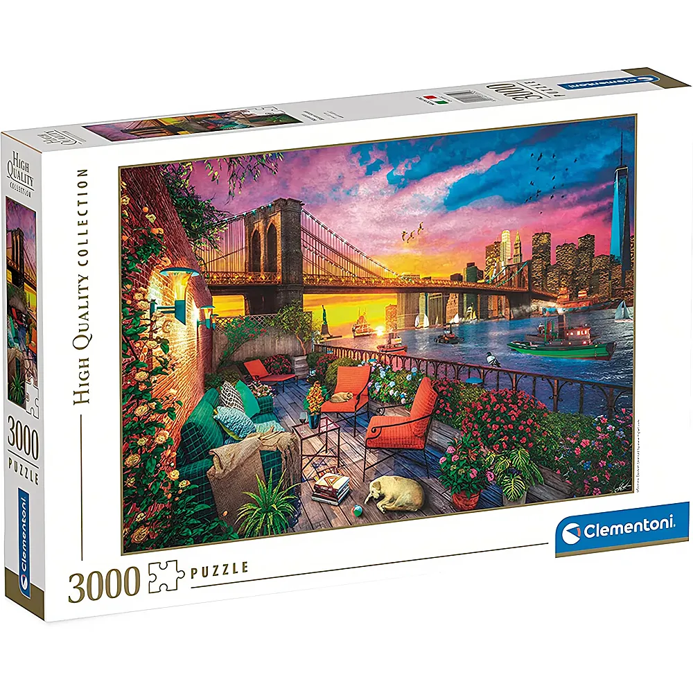 Clementoni Puzzle High Quality Collection Manhattan Balcony Sunset 3000Teile
