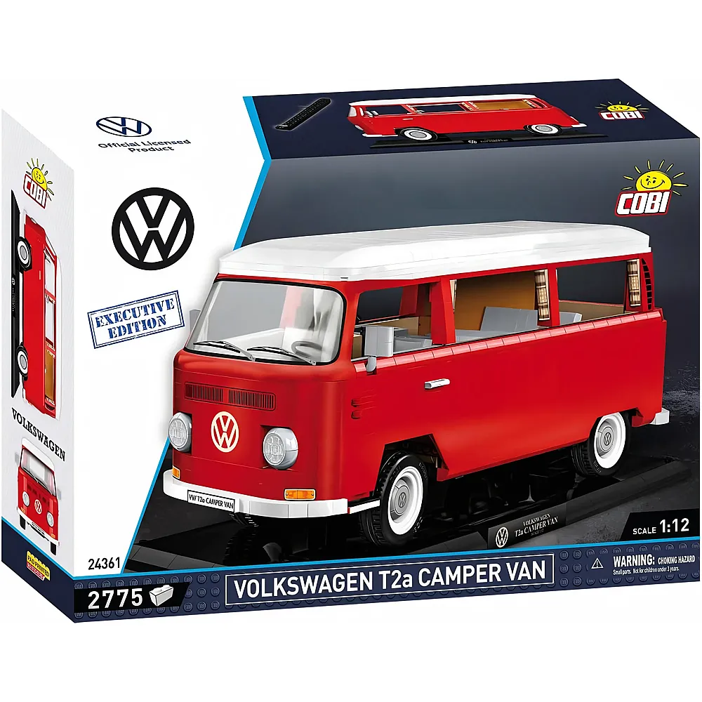 COBI VW Volkswagen T2a Camper Van Rot 24361