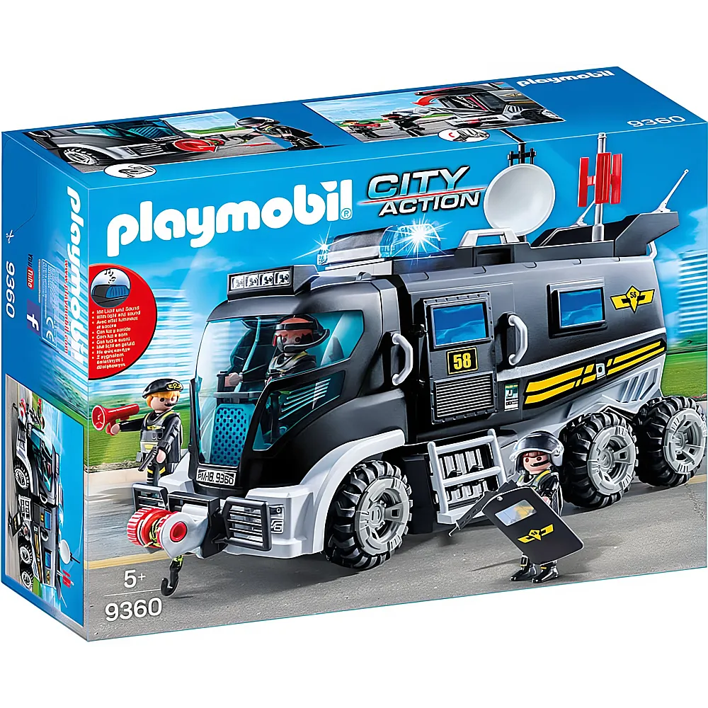 PLAYMOBIL City Action SEK-Truck mit Licht und Sound 9360