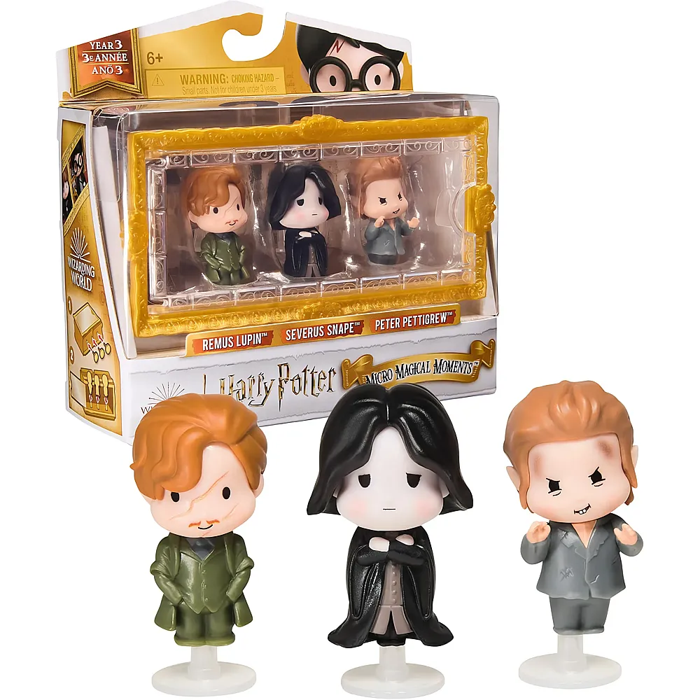 Spin Master Micro Magical Moments Harry Potter Multipack Rivalen mit Remus Lupin, Severus Snape, Peter Pettigrew und Setzkasten