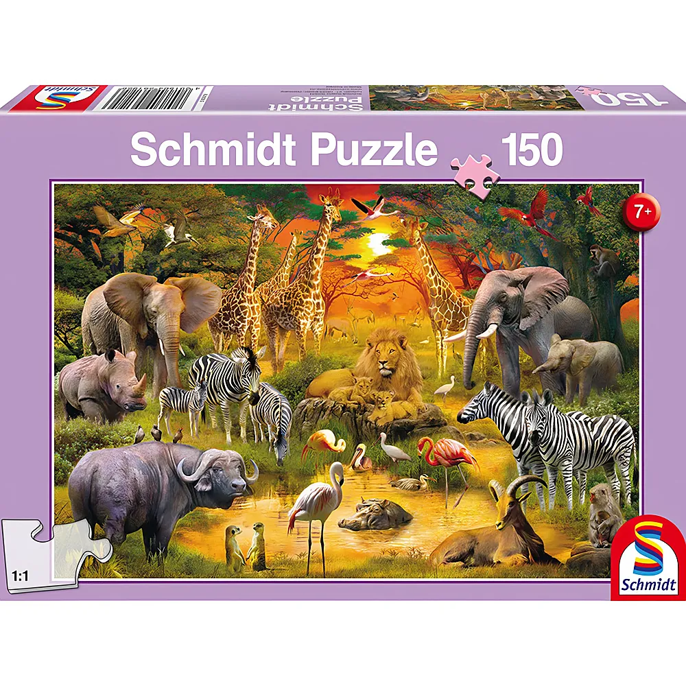 Schmidt Puzzle Tiere in Afrika 150Teile