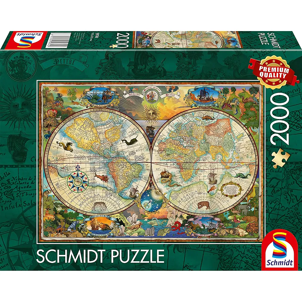 Schmidt Puzzle Gestalten der Erde 2000Teile