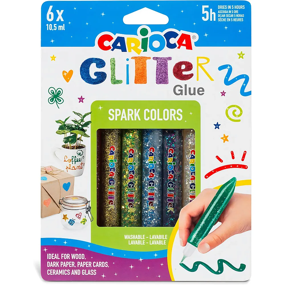 Carioca Glitzerstifte Glitter Glue Spark 6Teile