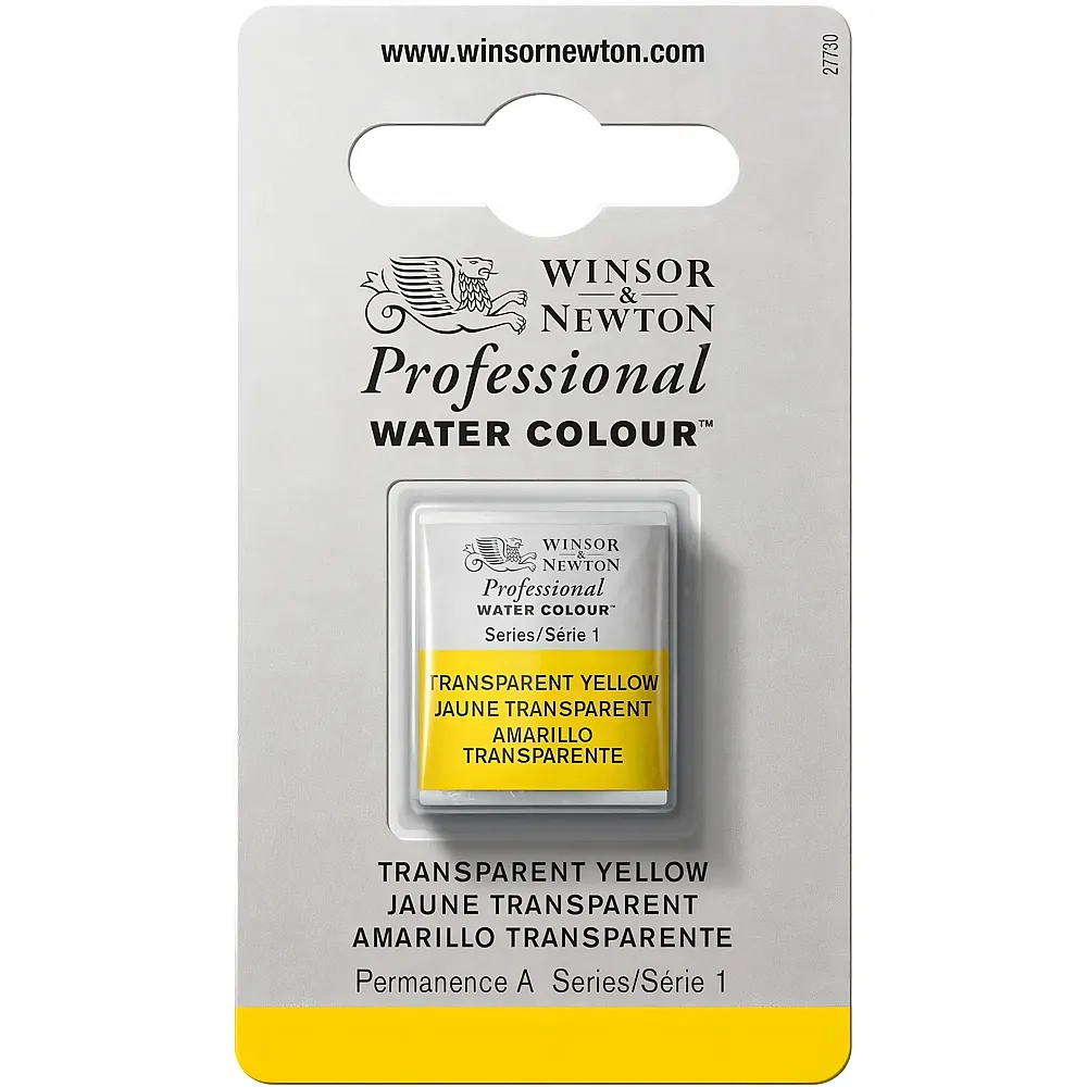 Winsor & Newton Professional Water Colour Aquarellfarbe Transparentgelb - 1/2 Napf
