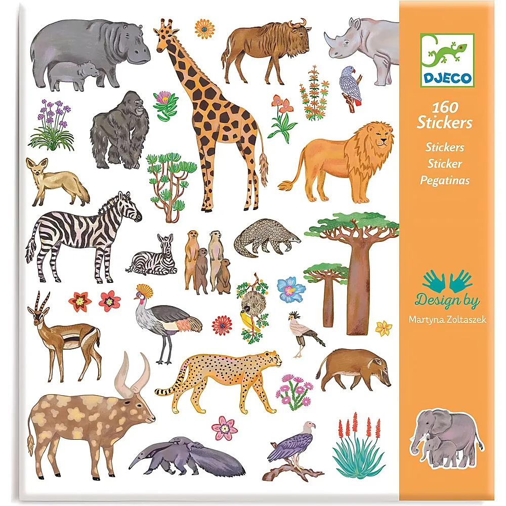 Djeco Sticker Kenia - 160 Teile