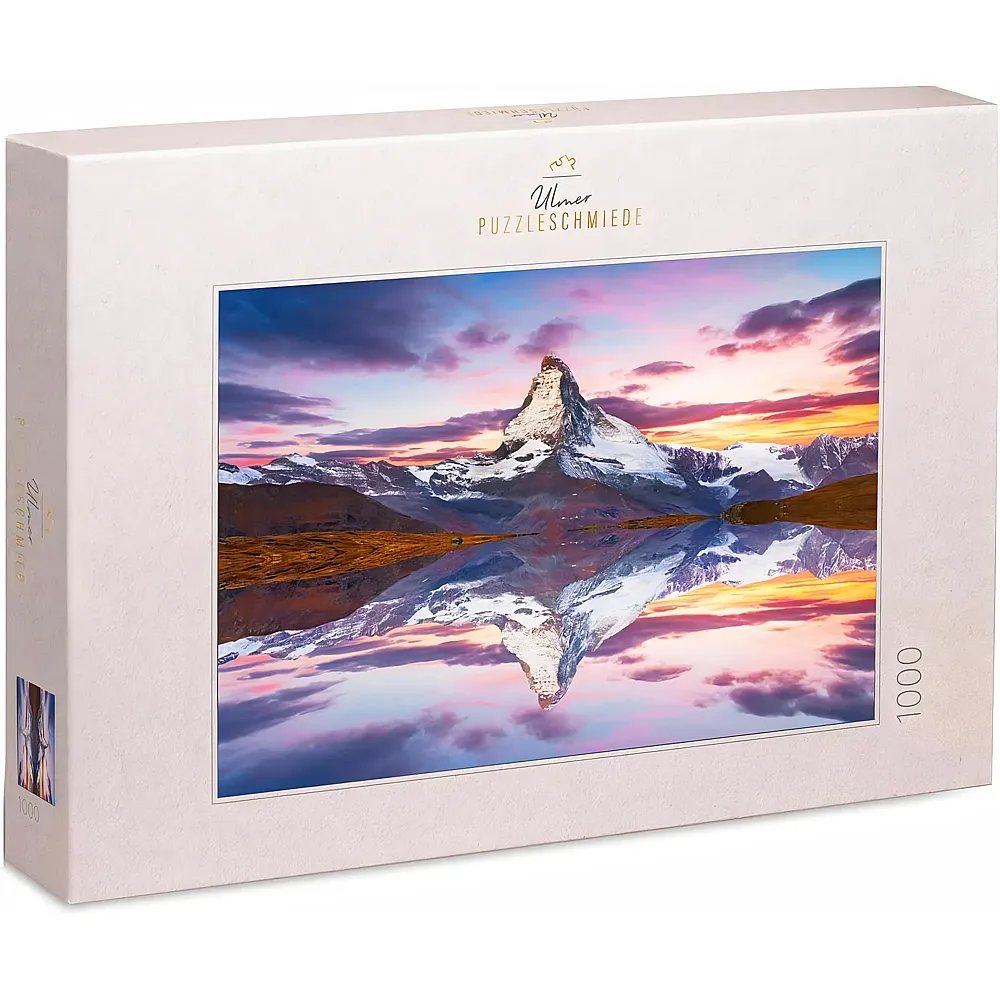 Ulmer Puzzleschmiede Matterhorn - Das schneebedeckte Horu im Spiegel des See-Wassers - 1000 Teile