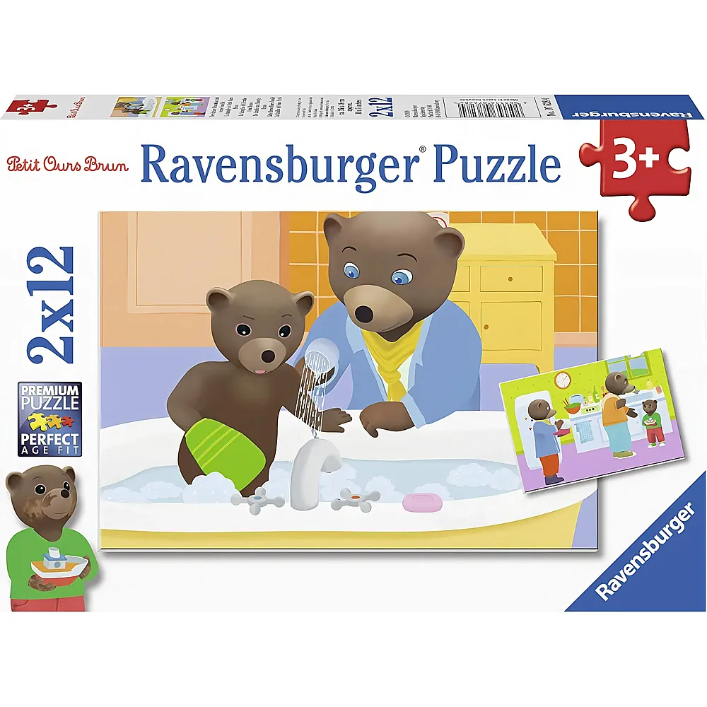 Ravensburger Puzzle 2in1 Der kleine Braunb�r - 12 Teile