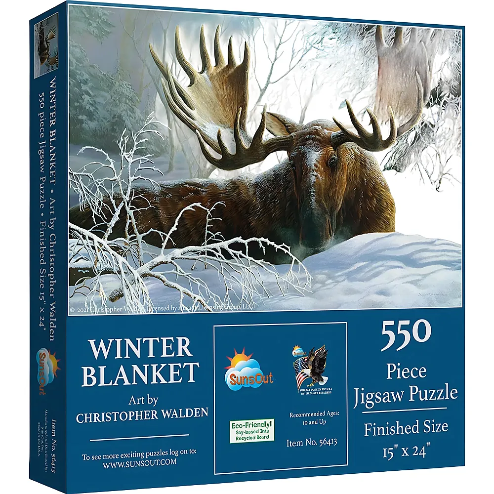 SunsOut Puzzle Christopher Walden Winter Blanket - 550 Teile
