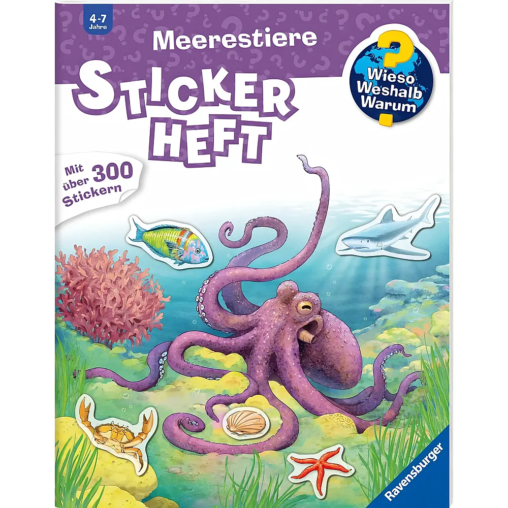 Ravensburger Wieso Weshalb Warum Stickerheft Meerestiere