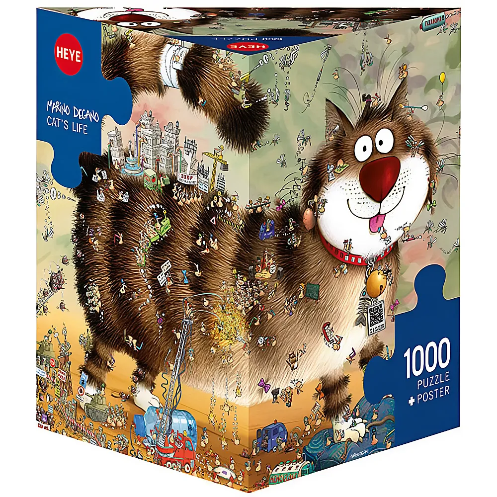 Heye Puzzle Triangular Cat's Life - 1000 Teile