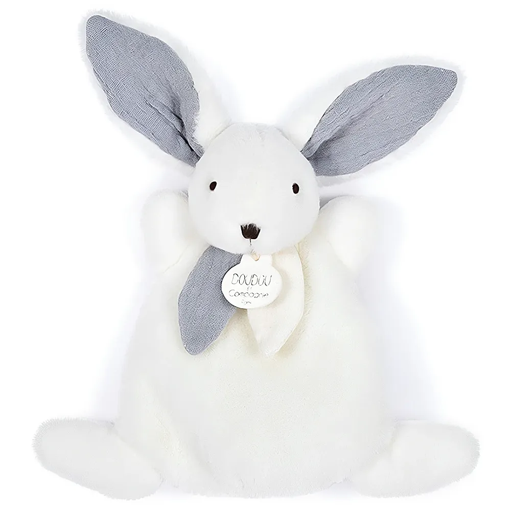 Doudou et Compagnie Happy Glossy Hase Schmusetuch - 17 cm