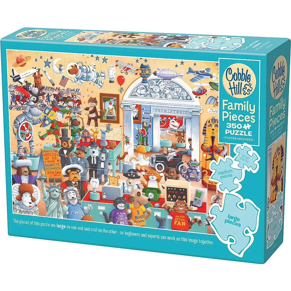 Cobble Hill Puzzle Katzen und Hunde Museum 350Teile