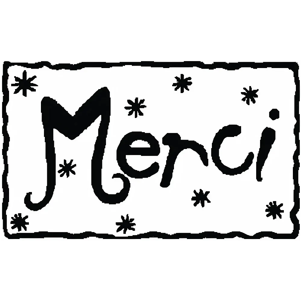 Aladine Stempel B Merci - Franais | Stempelsets