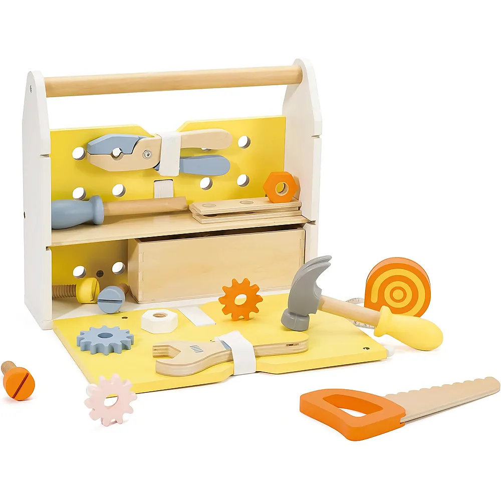 Classic World Holz-Werkzeugkasten Modern - 27 Teile